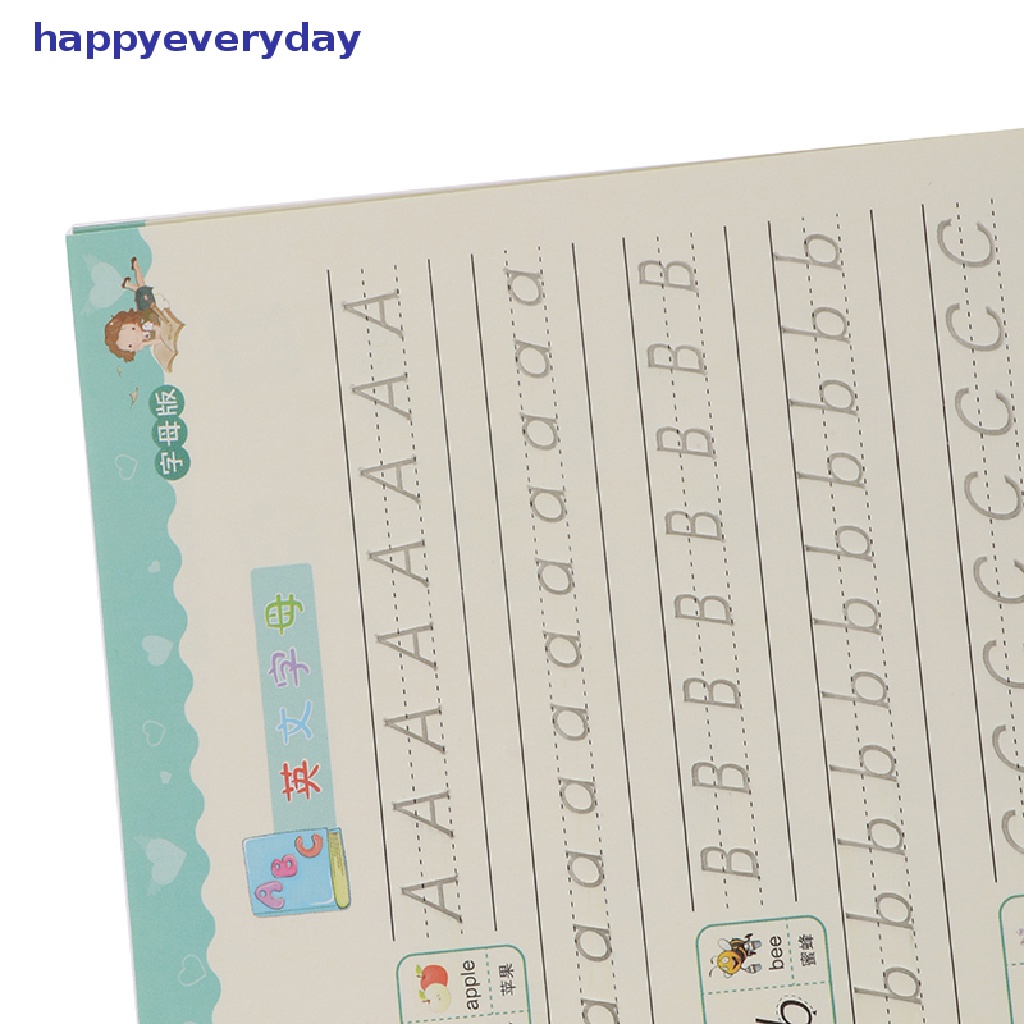 [happy] 4book Belajar Angka Huruf Wrig Praktek Art Book Buku Copybook Anak Dengan Pulpen [ID]