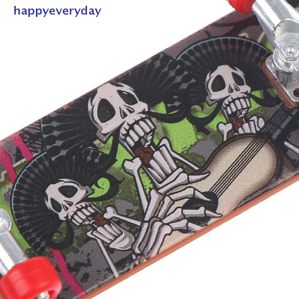 [happy] Fingerboard Mini Finger Skateboard Mainan Skateboard Skuter Skate Jari Plastik [ID]