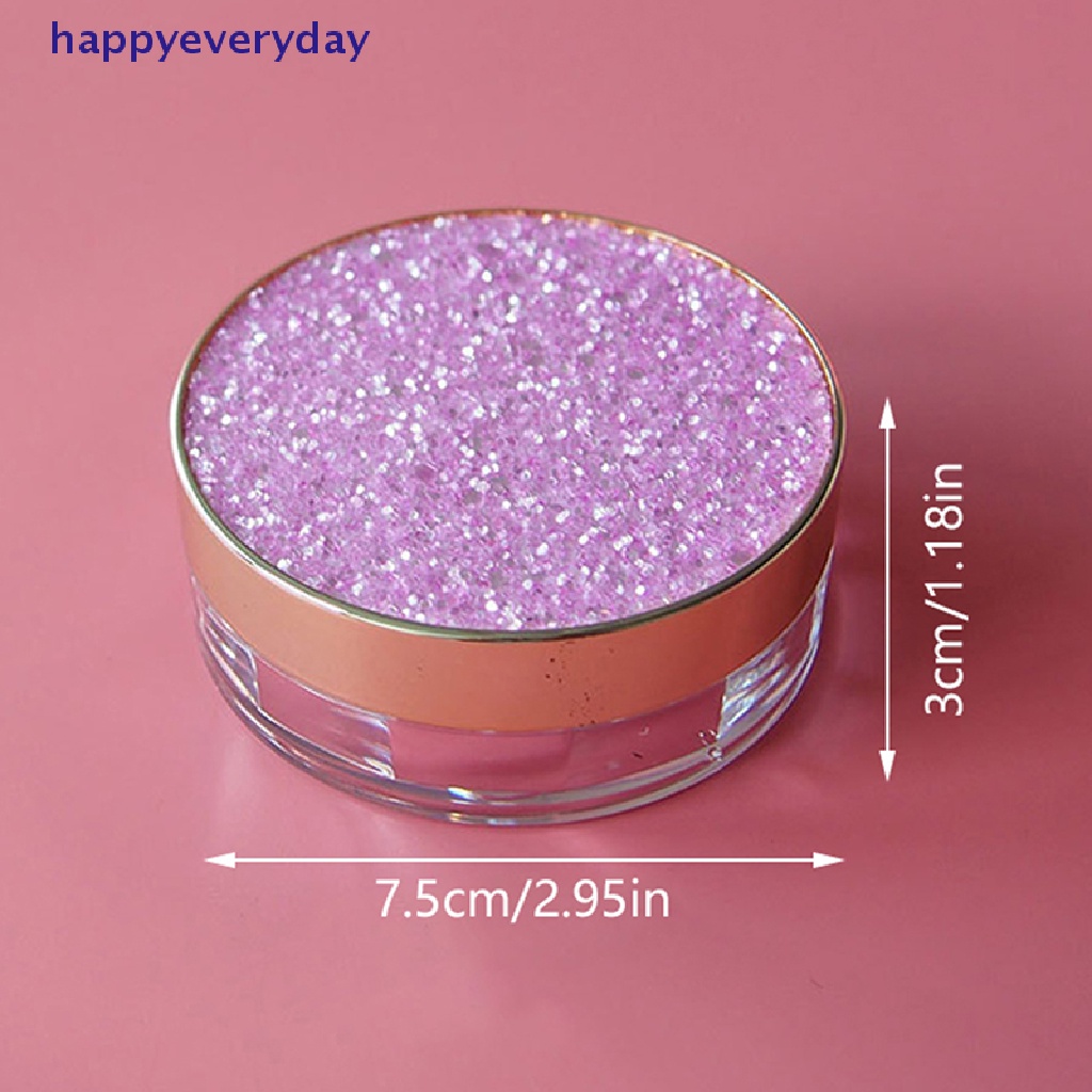 [happy] 1pc Kotak Bedak Kosong Longgar Wadah Case Makeup Kosmetik Dengan Spons Bedak [ID]