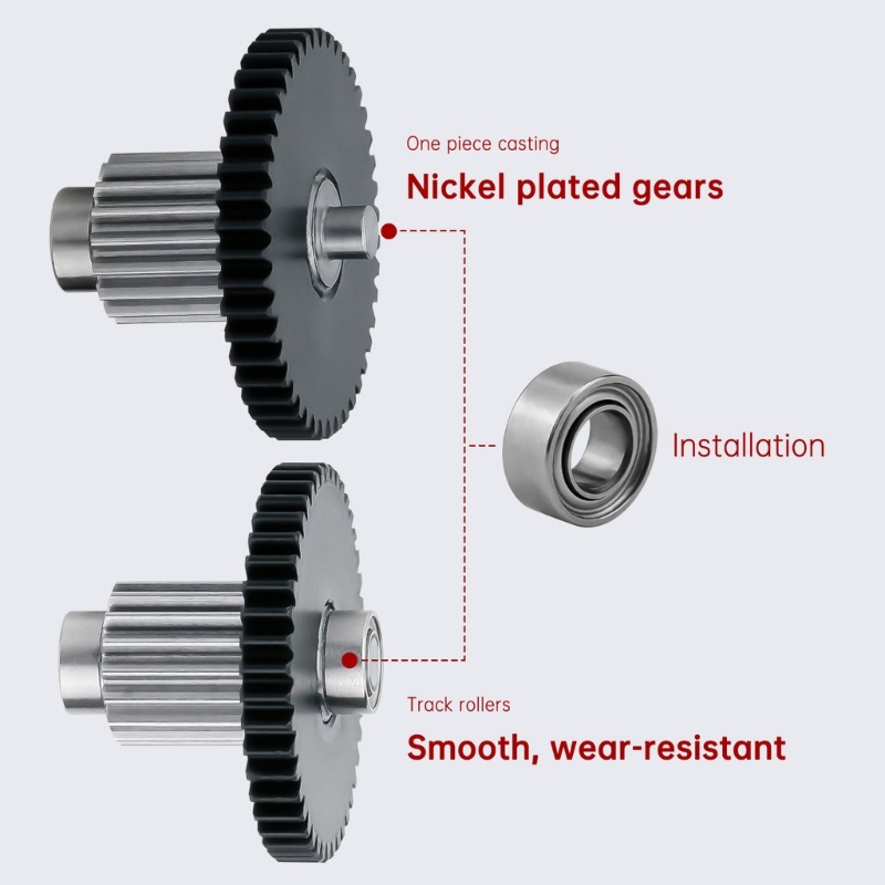 Zzz Hardened Steel Gear Extruder Kit HGX Extruder Untuk Printer Ender3 Ender5 CR10 3D