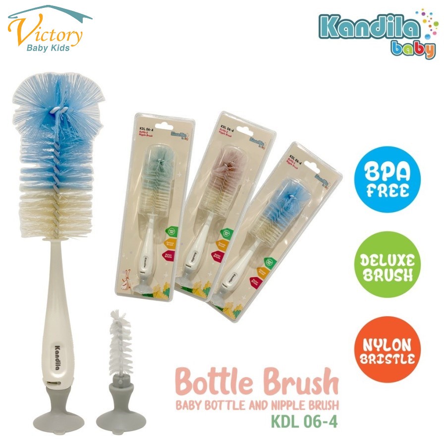 Kandila Bottle Brush Suction Base KDL06-4 / Kandila Sikat Botol 2in1 KDL06-4