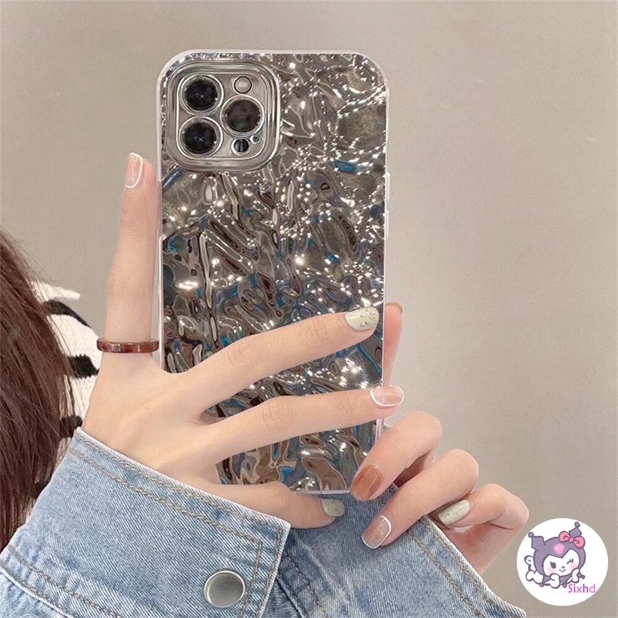 IPHONE Casing Ponsel Pola Kertas Kaleng Aluminium Kompatibel Untuk Iphone11 14 13 12 Pro Max Untuk Iphone8 7Plus X Xs Xr SE 2020 Xs Max Dilapisi Mewah Lembut Shockproof Back Cover