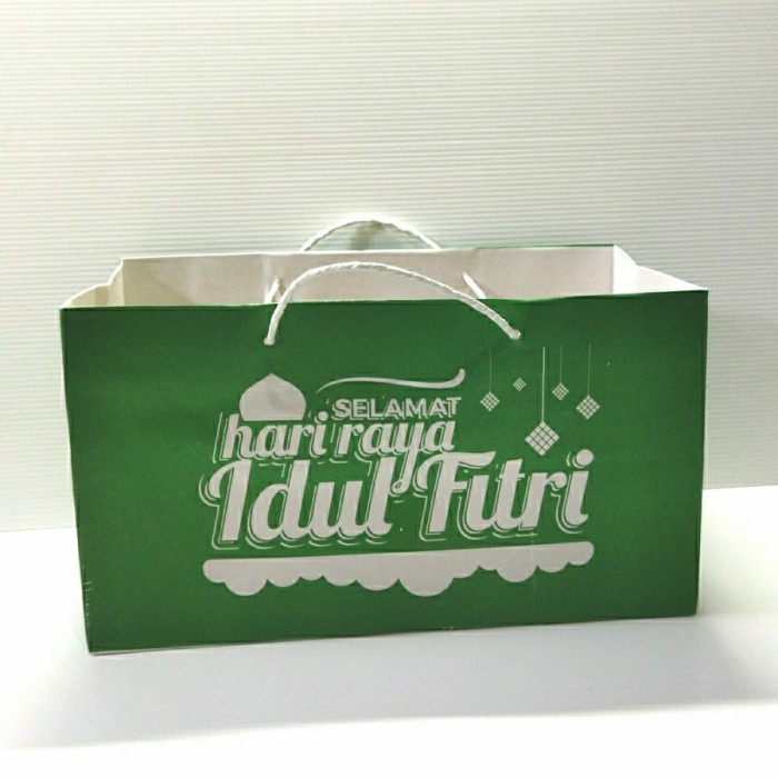 

Paper Bag Idul Fitri Kantong Kertas Packaging Hampers Lebaran 27x13x15