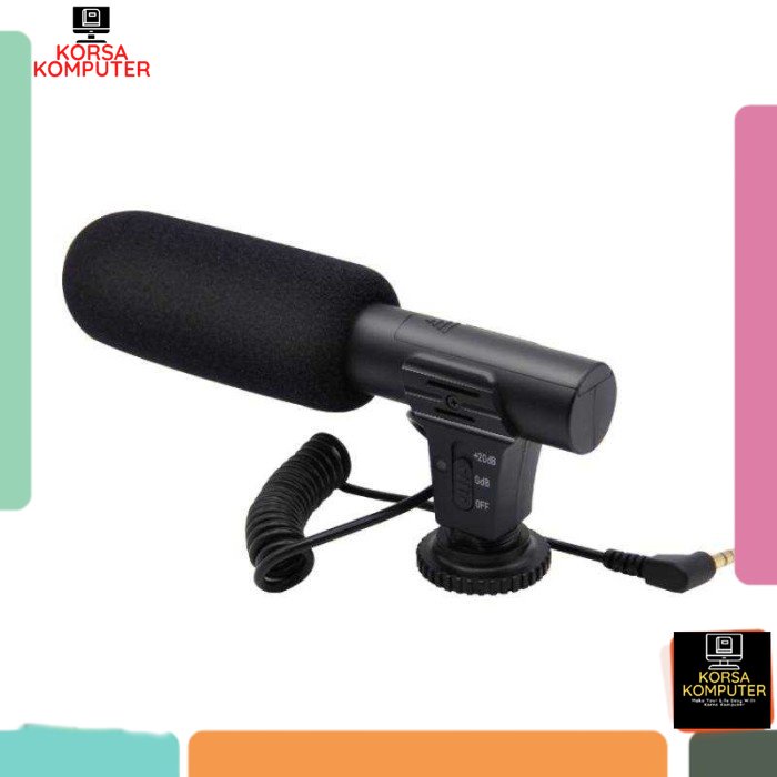 Mikrofon Untuk Kamera Ambil Gambar Mic Untuk Kamera DSLR Portable Shotgun Microphone untuk DSLR - MI