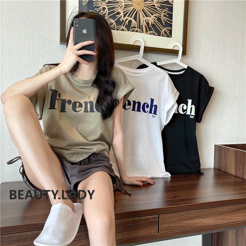 Korean Women T-Shirt Short Sleeve Atasan Wanita Lengan Pendek YF004