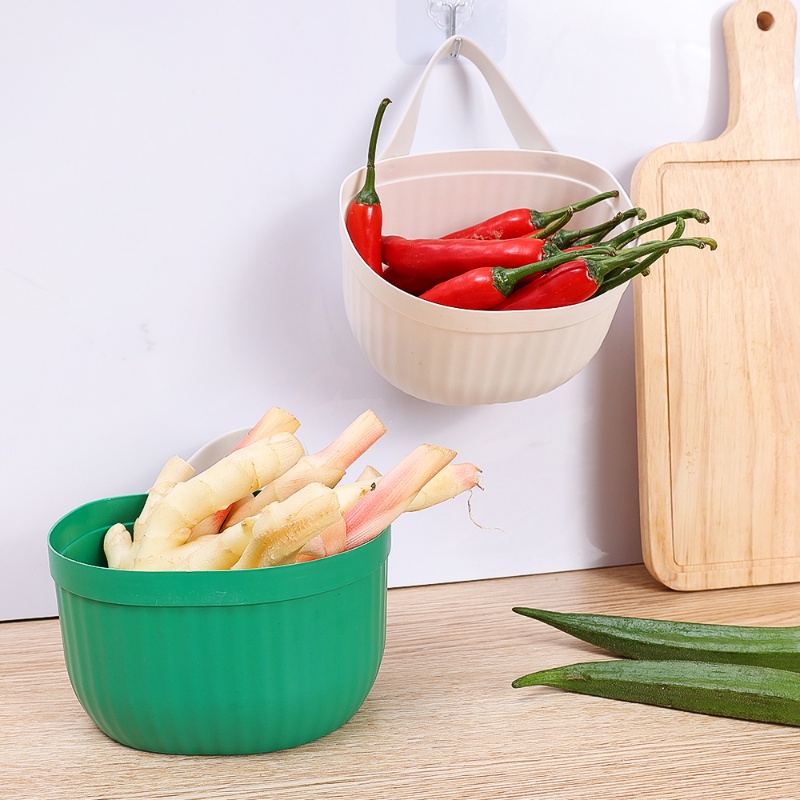 Keranjang Gantung Sayur Bawang Jahe Dapur Dengan Pengait/Tempat Penyimpanan Shower Gel Shampoo Kamar Mandi Serbaguna