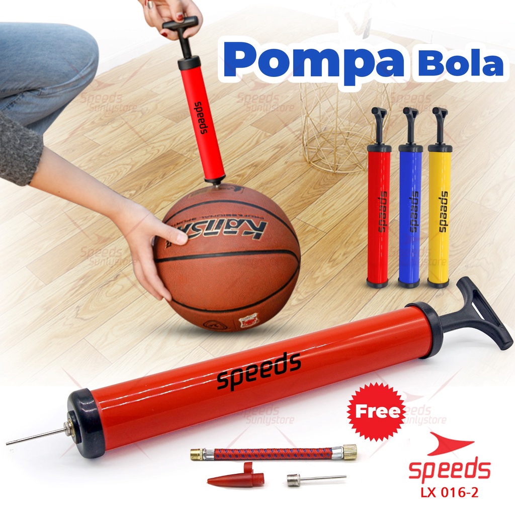 SPEEDS Pompa Angin Jarum Manual Bola Basket Sepak Futsal Volly Pump Ball 016-2