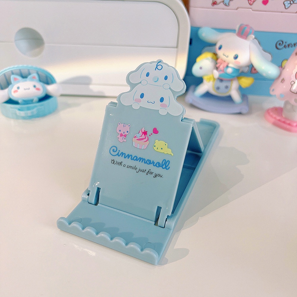 Kartun Saku Lipat Ponsel Tablet Holder Adjustable Membawa Cinnamoroll Kulomi Stabilizer Ponsel Lucu