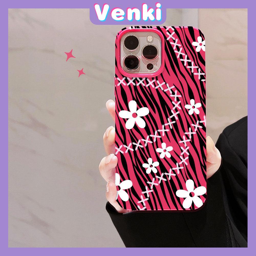 Case for iPhone 11 Soft TPU Glossy Rose Red Candy Case Stripe and Little Flower Camera Protection Shockproof For iPhone 14 13 12 11 Pro Max 7 8 Plus X XR