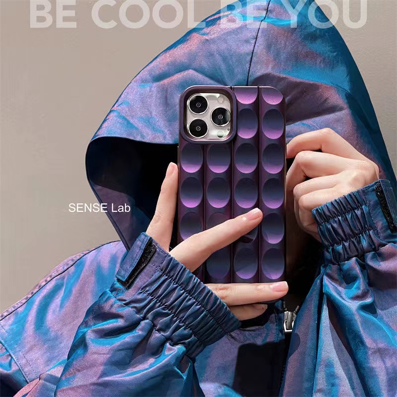 IPHONE Casing Ponsel Electroplating Gelombang Melengkung Unggulan Baru Iphone11 12 13 14 Pro Max Shockproof Case Cover