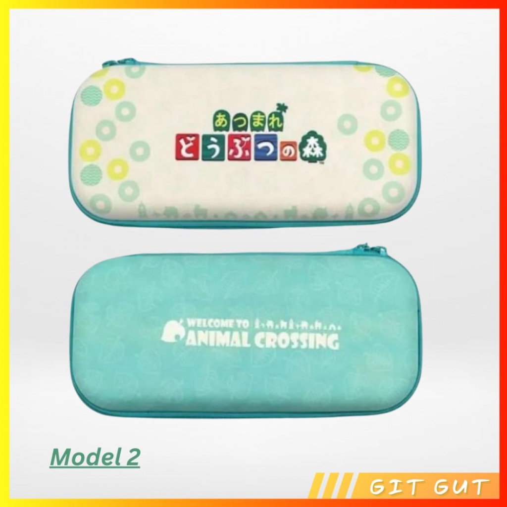 Nintendo Switch V1 V2 OLED Animal Crossing Travel Case Bag Tas Pouch