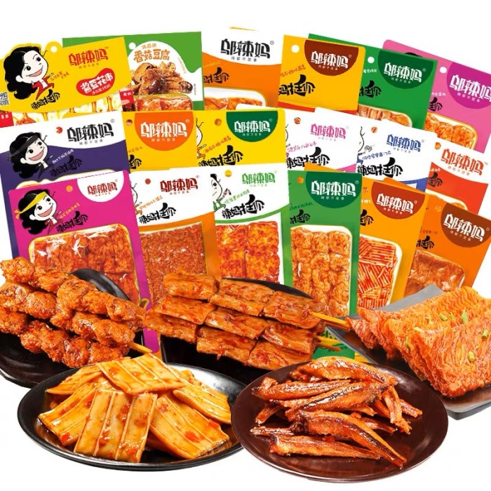 

Wulama Spicy Gluten Tofu 邬辣妈 酒鬼豆筋辣条 70-100g - Tendon 100g