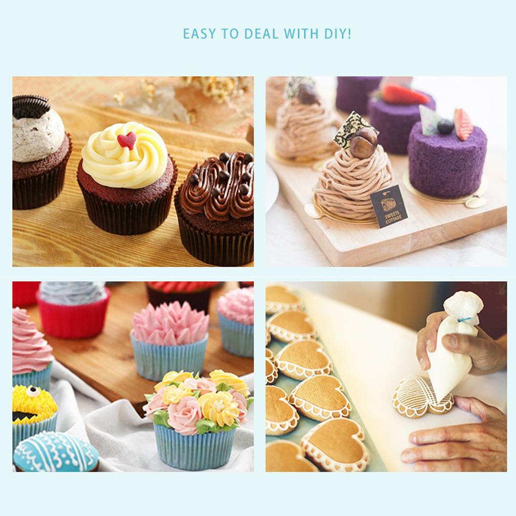 12pcs Cream Pastry Nozzle Alat Dekorasi Kue Baking Piping Bag Dessert Cupcakes Untuk Perlengkapan Kue Hotel Bakery