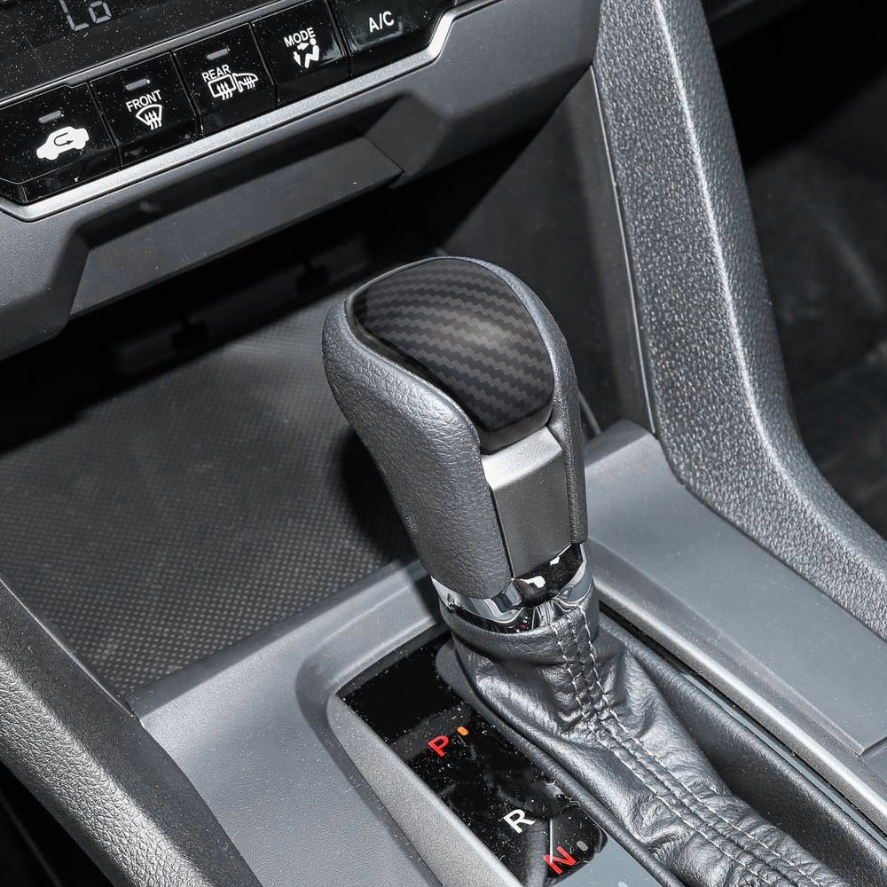 Serat Karbon Mobil Gear Shift Knob Cap Dekorasi Sticker Cover Trim Untuk Honda Civic 11th Gen 2021 2022 2023 Aksesoris