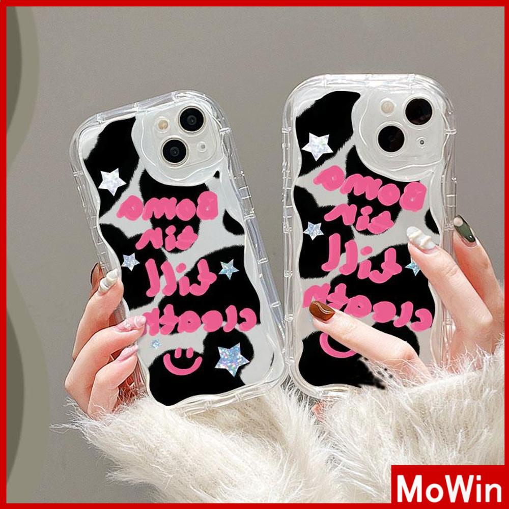 For iPhone 14 Pro Max iPhone Case 3D Curved Edge Wave Clear Case TPU Airbag Shockproof Camera Cover Smiley Star Compatible with iPhone 13 Pro max 12 Pro Max 11 xr xs max 7 Plus 8
