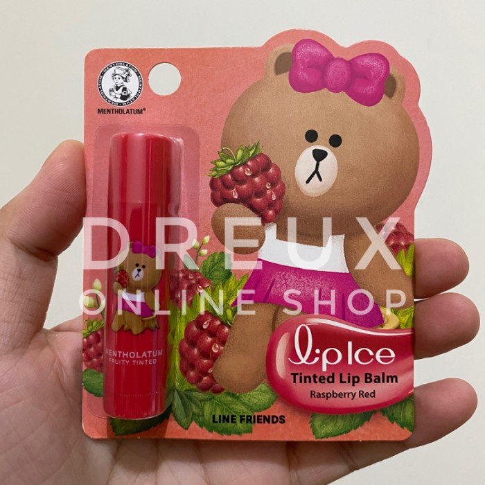 [IMPORT] MENTHOLATUM x LINE Friends Lip Ice Tinted Lip Balm 3.5gr - RASPBERRY RED