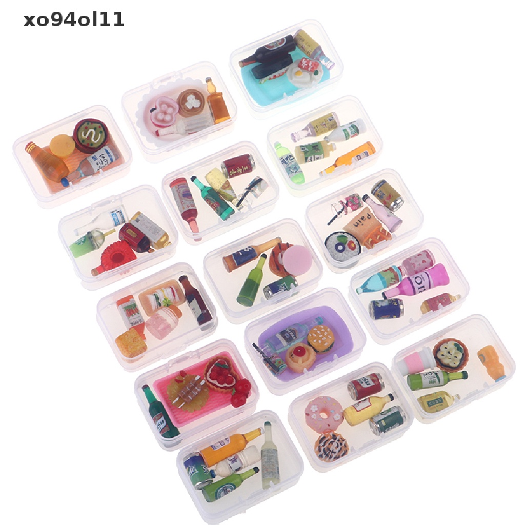 Xo 5Pcs1: 12rumah Boneka Botol Minum Mini Makanan Dessert Plate Pretend Play Mainan Dapur OL