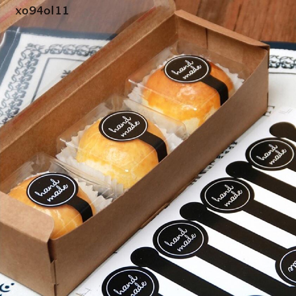 Xo 100x Hitam Handmade Perekat Seal Stiker DIY Kue Hadiah Packing Label Stiker OL