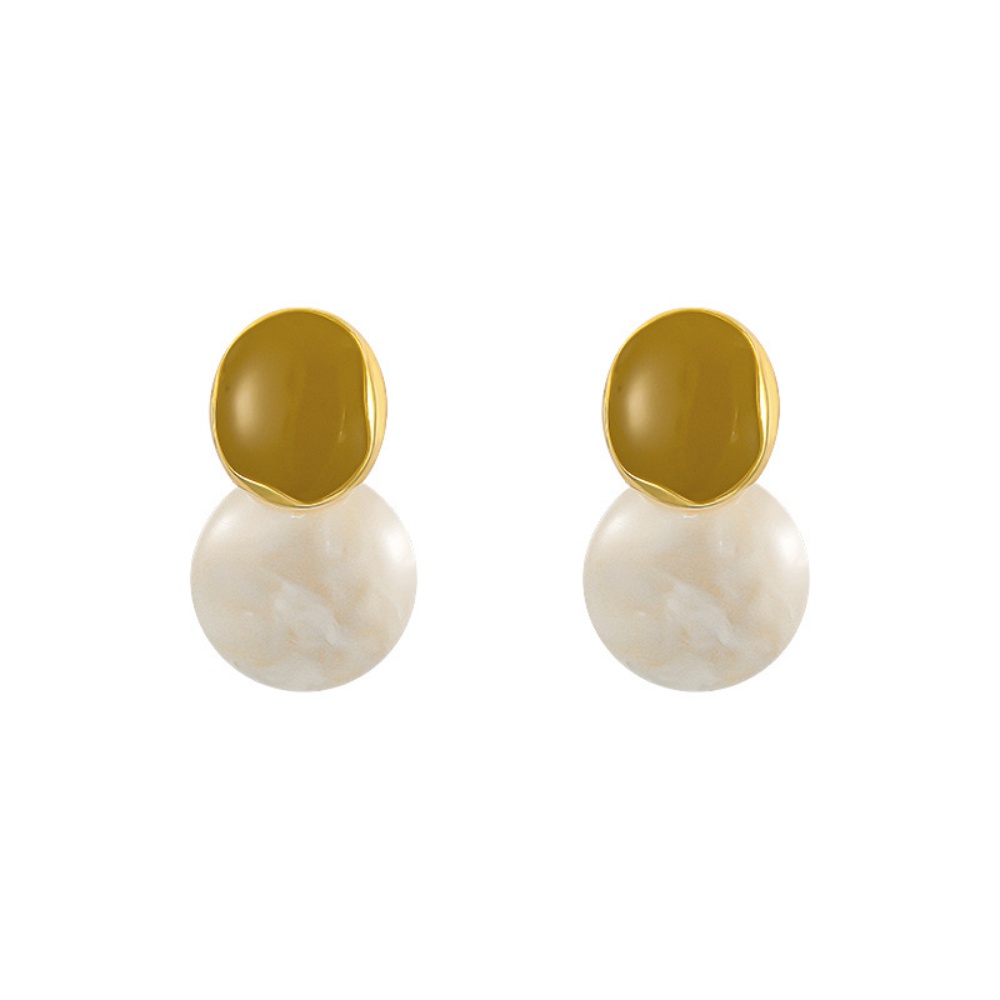Anting Temperamen Tren Korea Drop Glaze Retro Anting Sederhana Untuk Wanita Musim Panas Cahaya Desain Niche Mewah Gaya Hong Kong Hadiah Ulang Tahun Anting Untuk Wanita Perhiasan Gadis Seksi