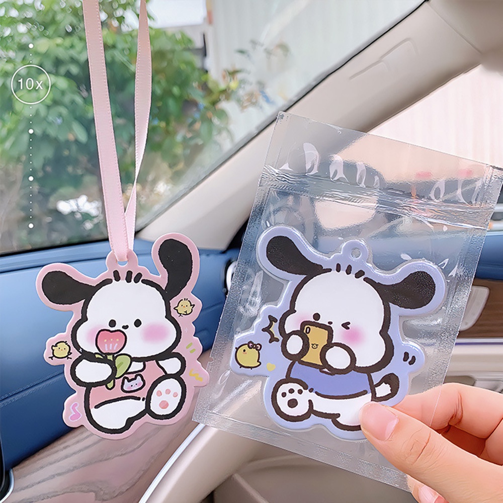 5pc Parfum Mobil Kartun Lucu Slice Strawberry Bear Pacha Anjing Mobil Interior Dekorasi Liontin Kreatif Rumah Lemari Sachet