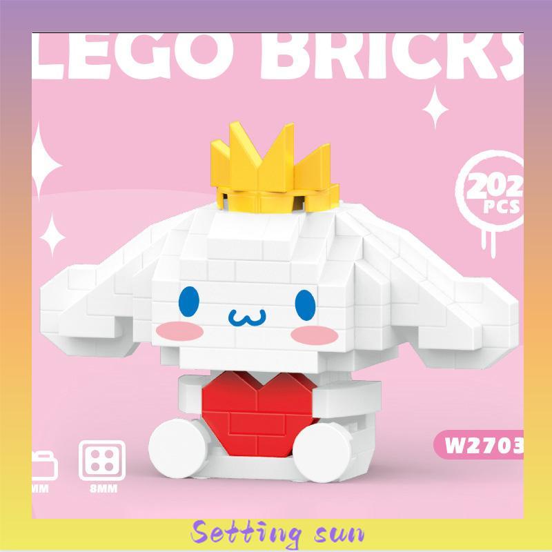 Mainan Balok Susun Sanrio kuromi Mainan Anak Mainan Edukasi DIY 3DPuzzle Nano Block TN