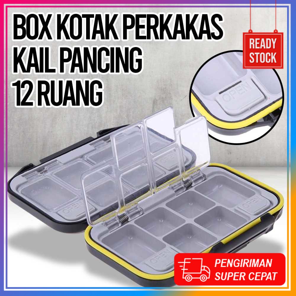 Lixada Box Kotak Perkakas Kail Pancing 12 Ruang - MCC01 Toko Pancingan Alat Pancing Mancing Lengkap