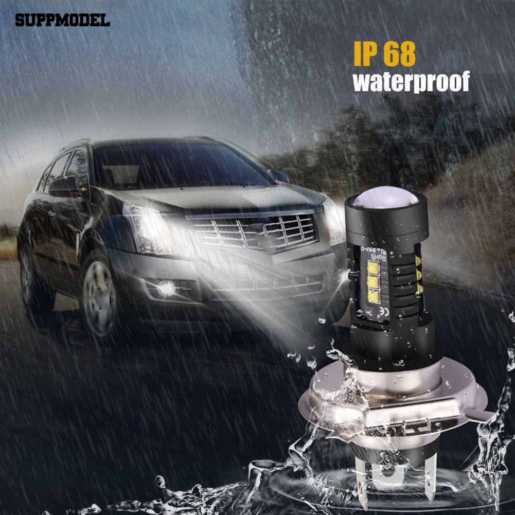 Suppmodel 2Pcs H4 9003 60W 6000K Mobil Kendaraan LED Headlight High Low Beam Fog Lamp Bohlam