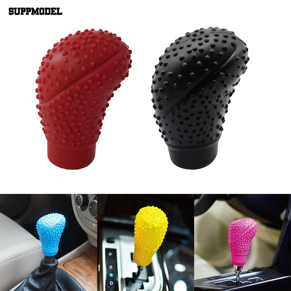 Suppmodel Universal Mobil Silikon Lembut Gear Knobs Lever Shifter Cover Pelindung Non-slip