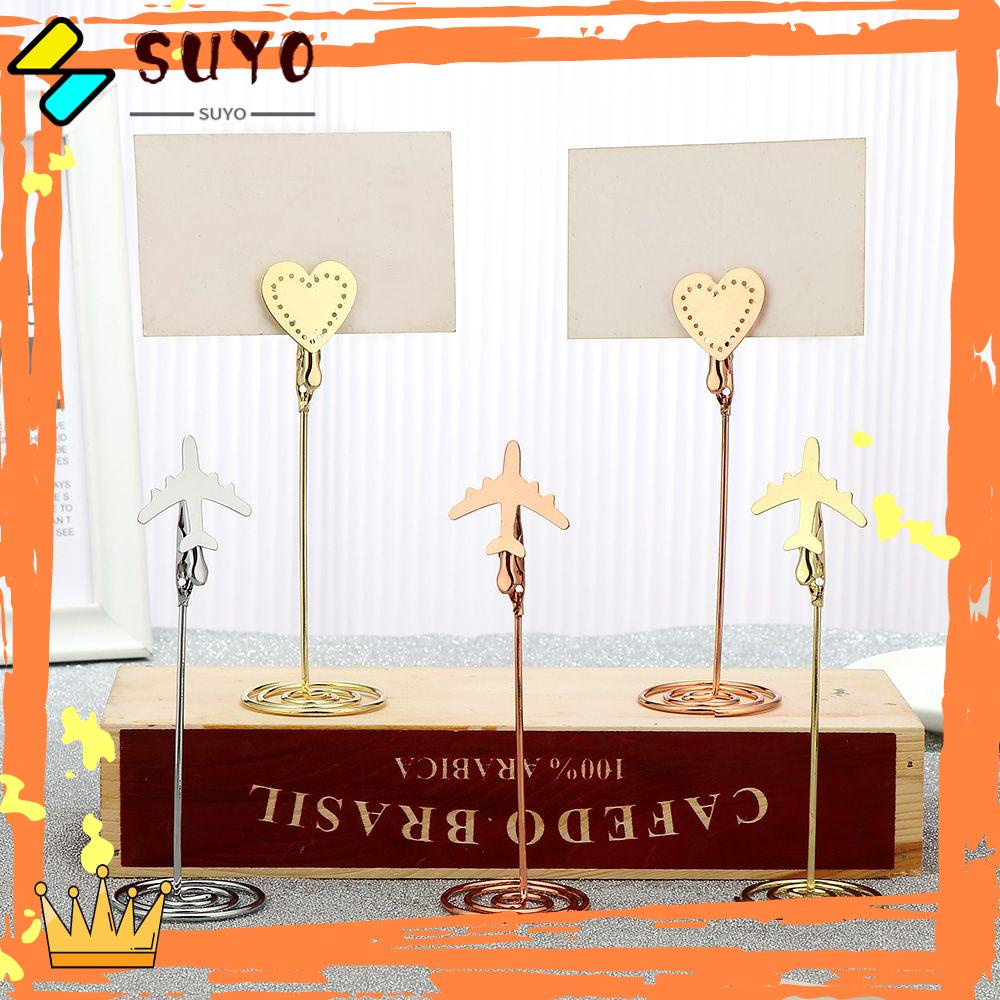 Suyo Foto Klip Logam Penjepit Pasokan Pernikahan Baru Stand Note Holder