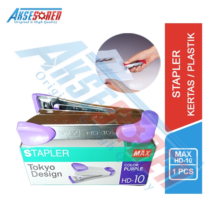 

MAX STAPLER [HD-10] / STAPLES SEDANG / HEKTER / PENGOKOT / CEKREKAN / KERTAS / PLASTIK / SETEPLES / STEPLER
