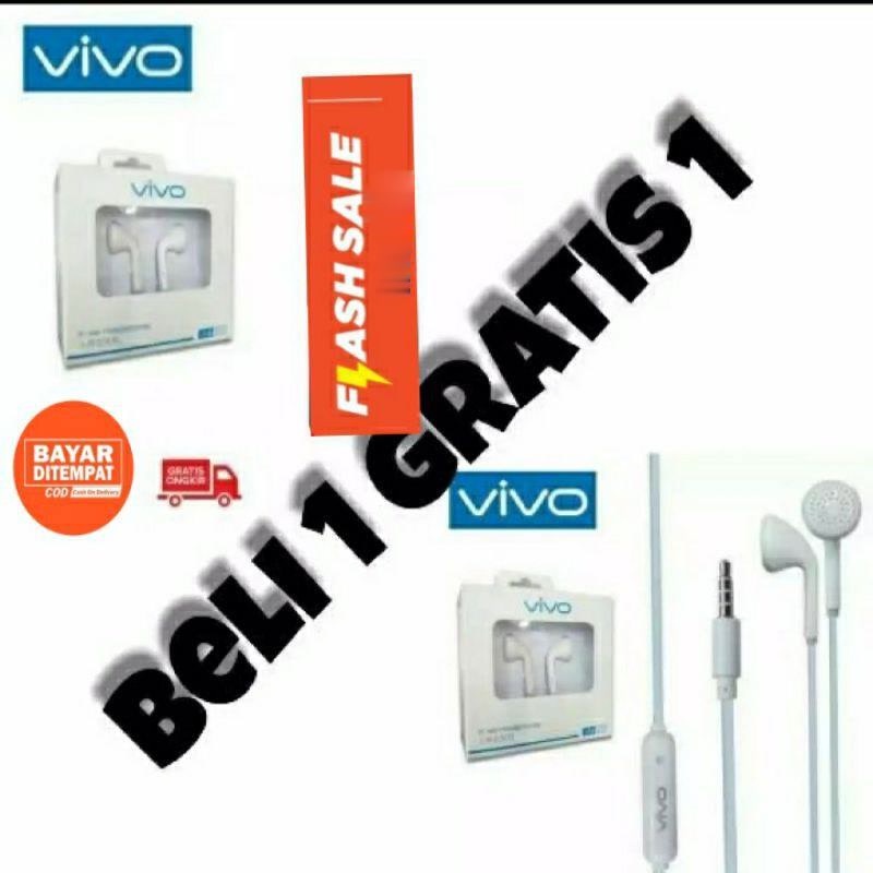 FLASH SALE BELI 1 GRATIS 1 handsfree headset vivo berkualitas oem