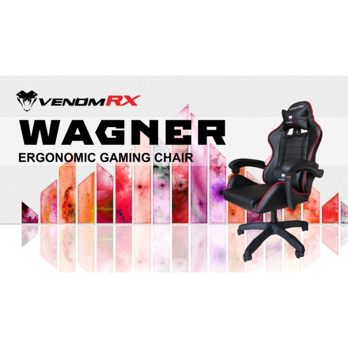 Kursi Gaming VenomRX Wagner Black Gaming Chair Venom RX Wagner