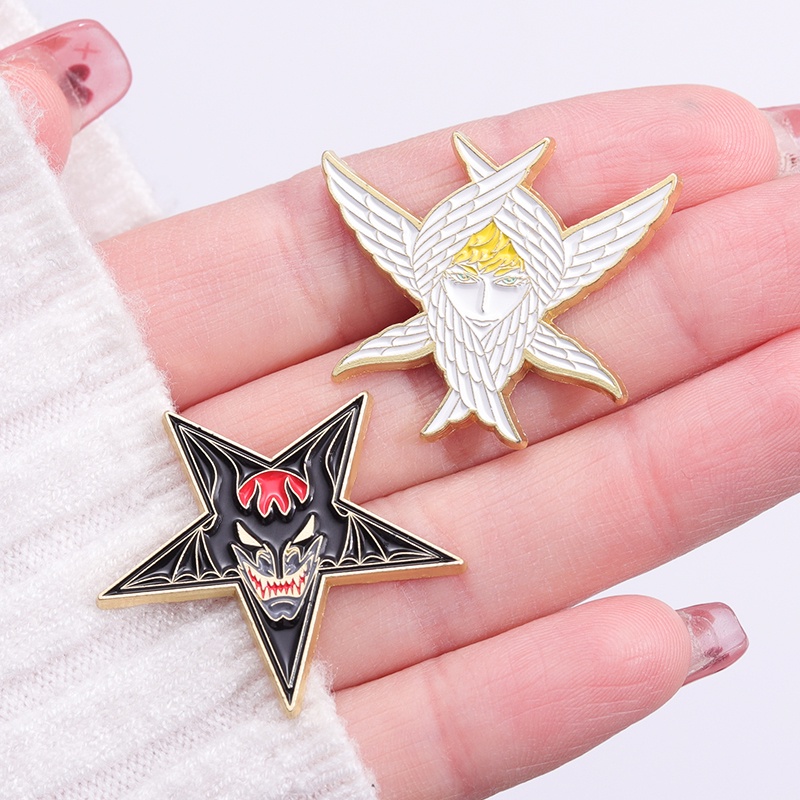 Kreatif Kartun Devilman Angel Enamel Pin Lucu Avatar Bros Lencana Kerah Lapel Pin DIY Badge Perhiasan Fans Hadiah