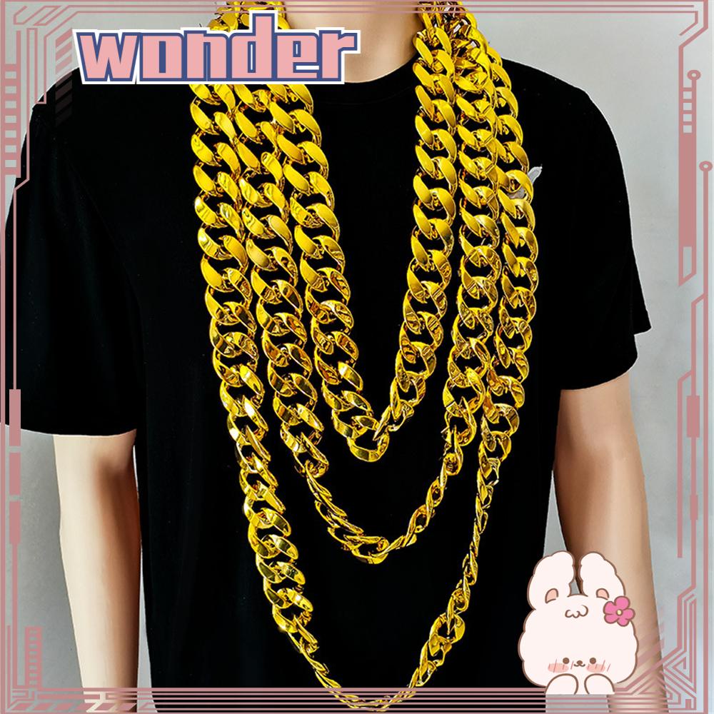 Wonder Rantai Kalung Keren Unisex Perhiasan Pesta Rock Gothic Hip Hop