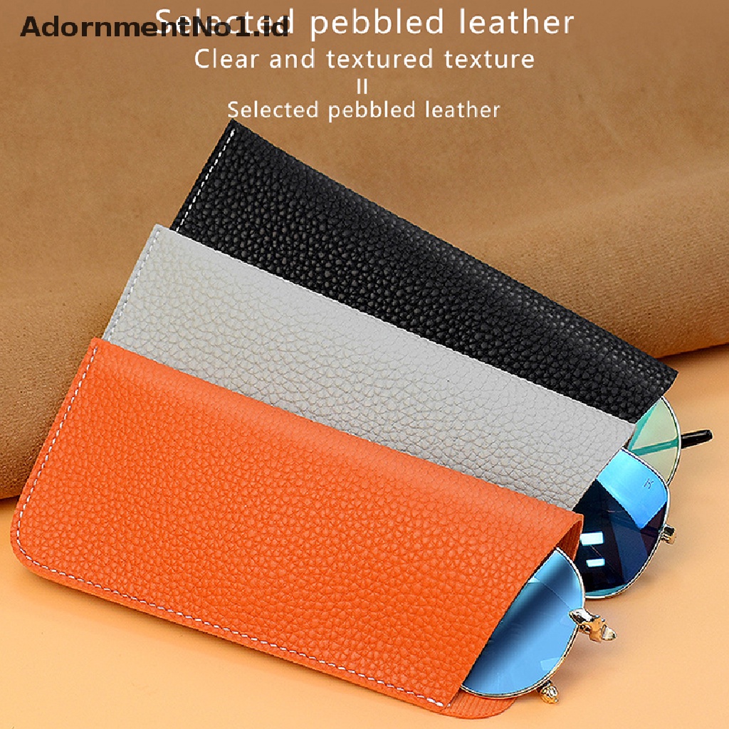 [AdornmentNo1] Pu Leather Sunglasses Bag Tas Penyimpanan Kacamata Leather Kulit Lembut Myopia Glasses Sunglasses Bag Portable Sunglasses Cover Pelindung Kacamata Hitam Case Holder [ID]