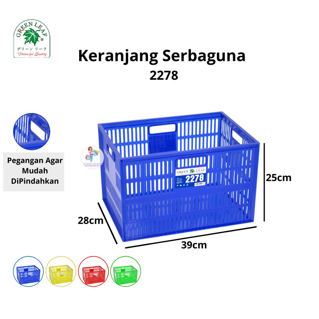 Keranjang Industri Serbaguna Lubang 2278 Green Leaf