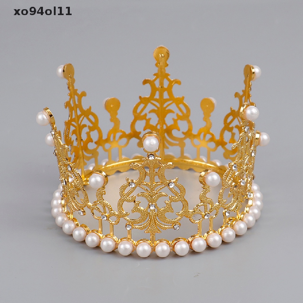 Xo Mahkota Logam Bulat Diadem Lingkaran Pesta Ulang Tahun Kue Baking Dekorasi Tiaras OL