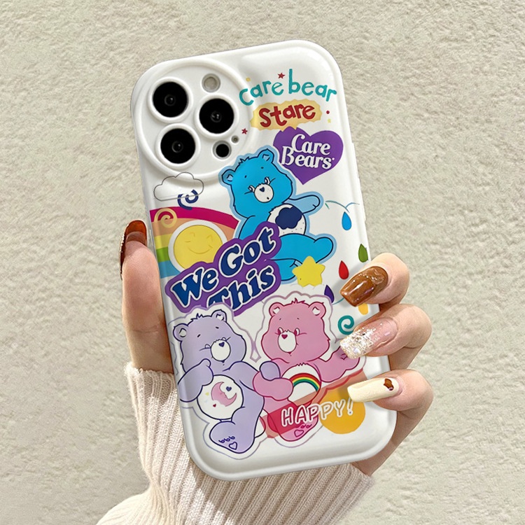 IPHONE Gelembung Casing Ponsel Untuk Iphone14 13 11 12 Pro Max Xs Max XR 7 8 6 6s Plus case care bears air cushion Cover