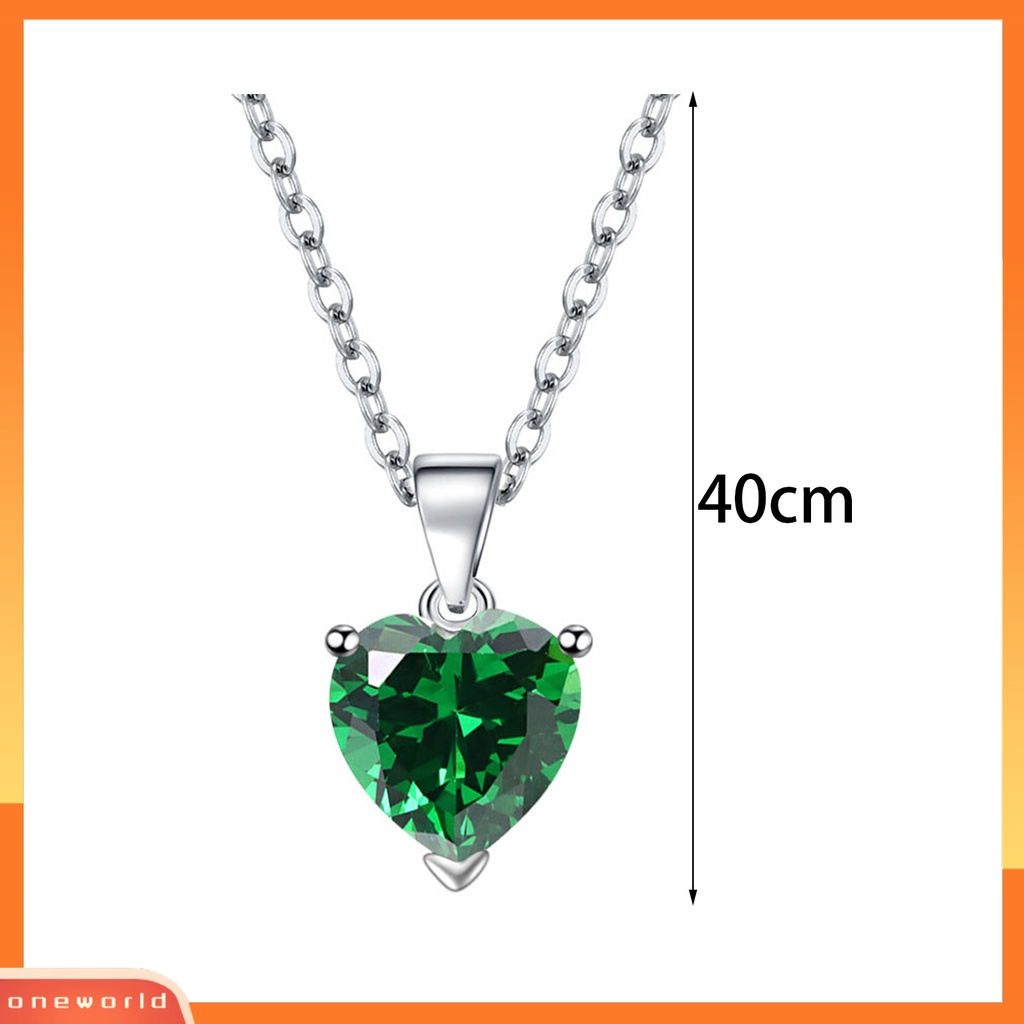 [ONE] 1set Kalung Set Perhiasan Multi-Warna Cinta Hati Liontin Mungil Hadiah Minimalis Drop Anting Terbuka Cincin Kit Perhiasan Fashion