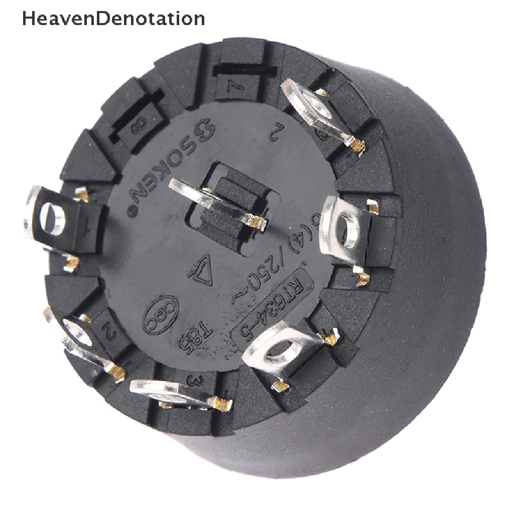 [HeavenDenotation] 1pcs 2 /3 /4 /5 /6 /7 /8 Gear Dengan Knob Cap Rotary Gear Switch 6A 250V Power Switch HDV