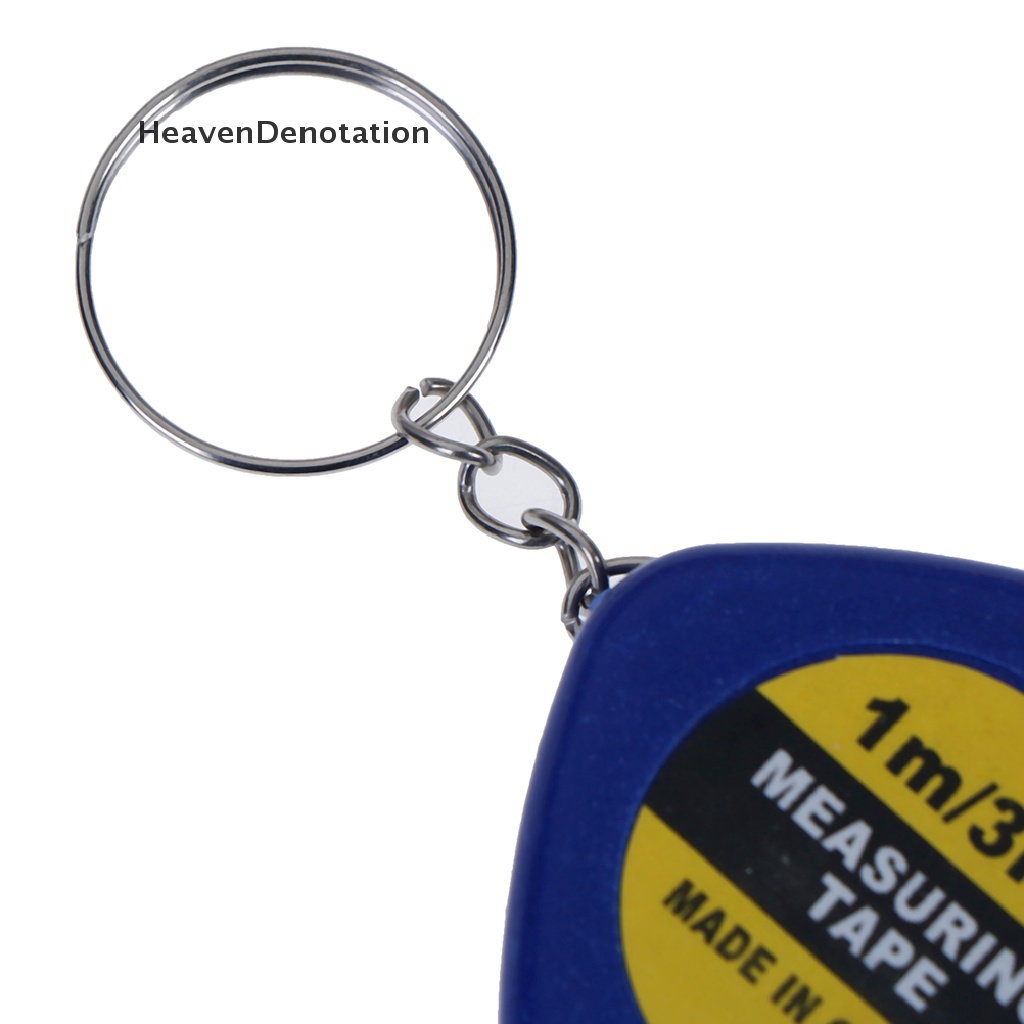 [HeavenDenotation] 1pc Gantungan Kunci Mini key ring Mudah Ditarik tape measure pull ruler 1m HDV