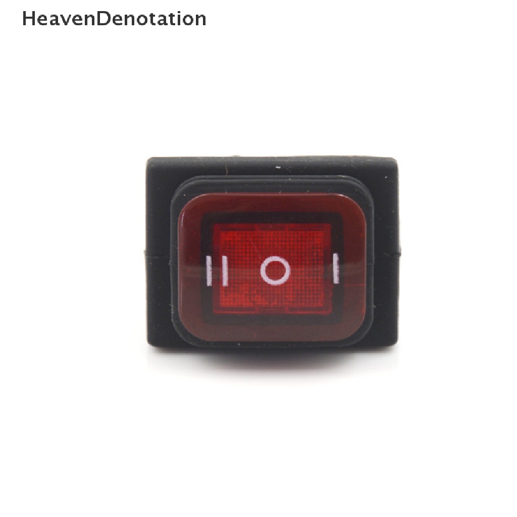 [HeavenDenotation] Merah 3posisi 6Pin DC 12V Tahan Air Mobil Perahu LED Rocker Switch Latching HDV