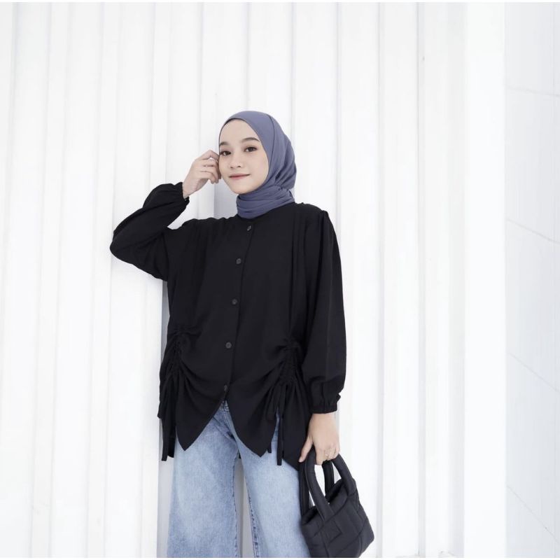 TERA TEBUS MURAH ROSSI HELWA BLOUSE SERUT ATASAN WANITA CRINGKEL