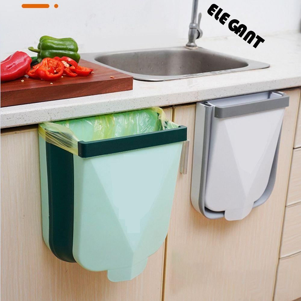 [Elegan] Tempat Sampah Lipat Hemat Ruang Warna Random Bahan PP Berkualitas Dapat Dilipat Untuk Dapur, Kamar Mandi Trash Bin