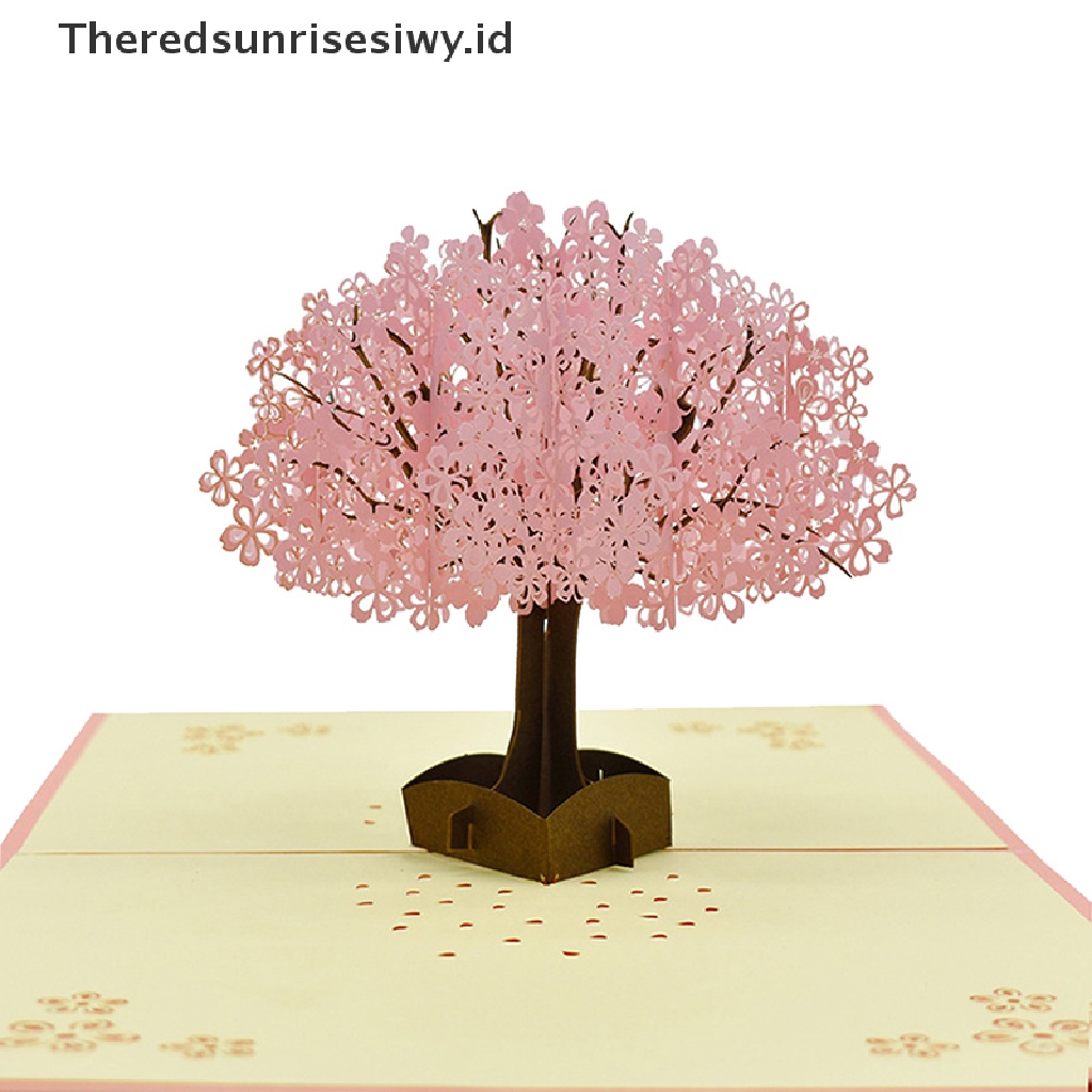 # Kado Mom &amp; PAPA DIY # Popup cherry blossom 3D Greeg Card Ulang Tahun Mother's Day Wedding Anniversary~