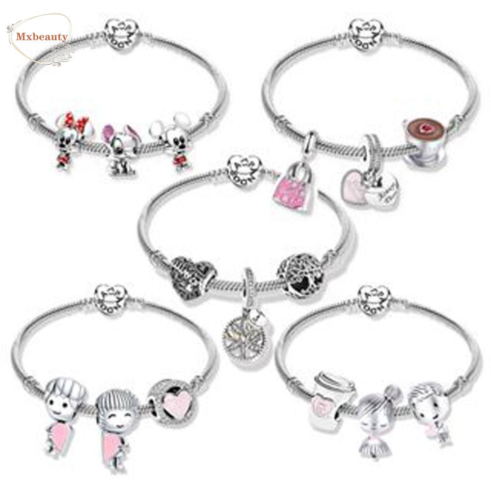 Mxbeauty Wanita Gelang Kepribadian Vintage Sederhana Hati Anime Fashion Perhiasan Niche Desain Gadis Hadiah Paduan Tangan Tali