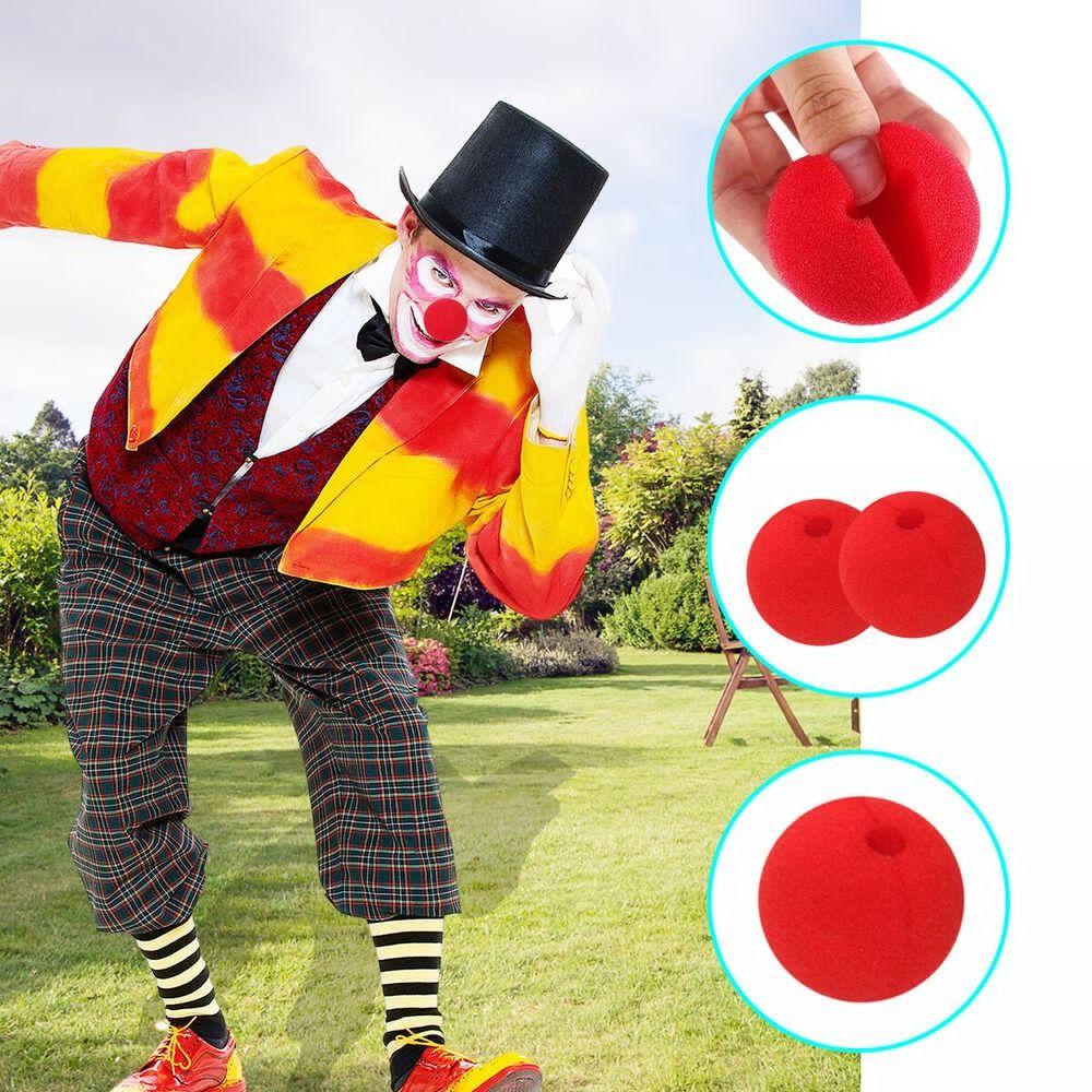 Suyo 3tas 30PCS Hidung Badut Merah Kualitas Tinggi DIY Alat Peraga Kostum Karnaval Sirkus Cosplay Hidung