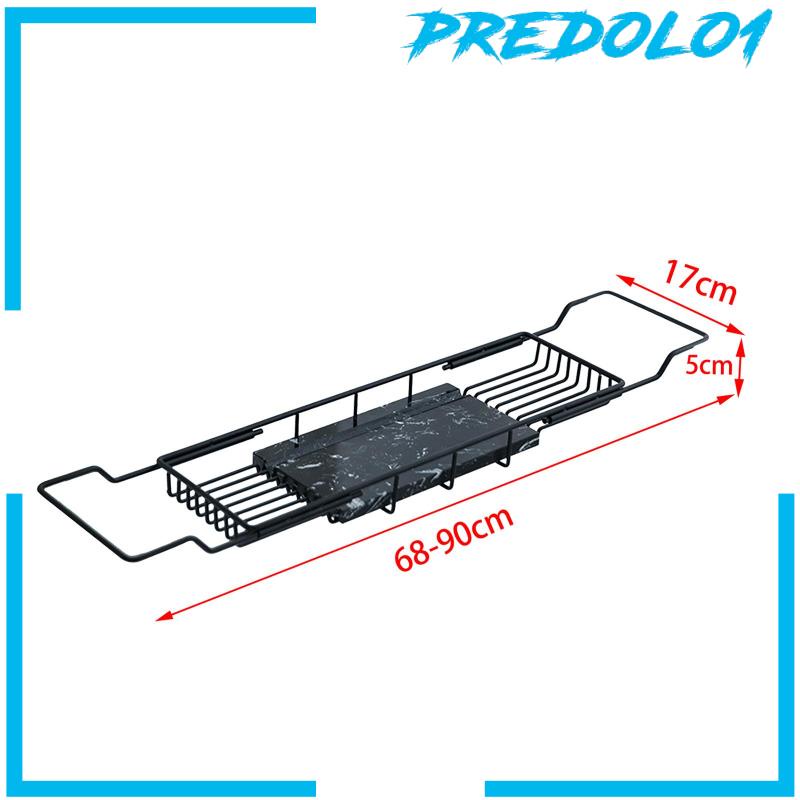 [Predolo1] Tray Bathtub Caddy Dengan Slot Bathroom Tray Steel Untuk Bathtub Shower Kamar Mandi
