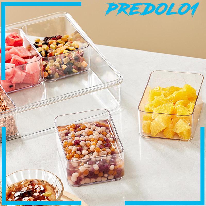 [Predolo1] Divided Serving Platter with Handle Lid Wadah Snack Serbaguna 6kisi