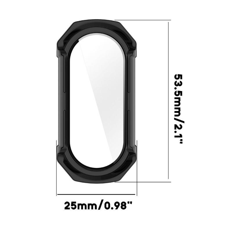 Cre Watch Bumper-Protective Case Pelindung Layar Untuk Mi-Band8 Tahan Debu Hard-Shell